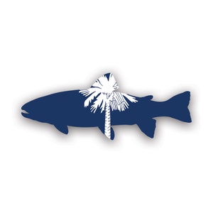 South Carolina State Shaped Forelle Sticker - Aufkleber - American Made - UV Protected sc Fly Fisher Fishers Süßwasser Angler salmonidae