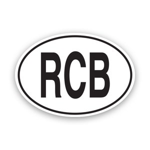 RCB Republic of the Congo Country Code Oval Sticker - Decal - American Made - UV Protected - euro country code euro ovals