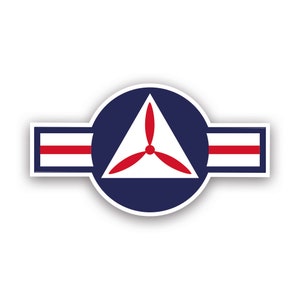United States Air Force USAF Civil Air Patrol Roundel Sticker - Decal - American Made - UV Protected - cap civil air patrol volunteer