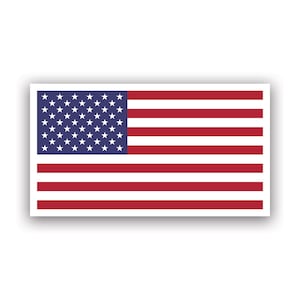 American Flag White Border Sticker - Decal - American Made - UV Protected usa america us flags