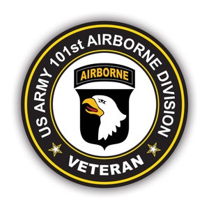 101st Airborne Division Veteran Sticker - Decal - American Made - UV Protected - screaming eagles vet veterans