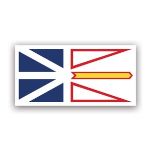 Newfoundland and Labrador Flag Sticker - Decal - American Made - UV Protected canada nl province