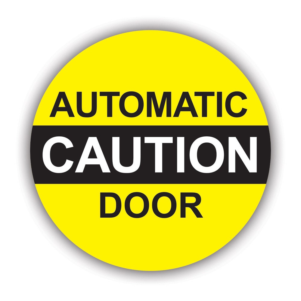 Automatic Door Stickers 4pc Vehicle Sliding Van Door Window Sticker 4.8 x  1.6 inch Self Adhesive Do Not Touch Sign Door Automatic Open Sign Automatic