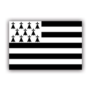 Sticker et autocollant hermine drapeau breton
