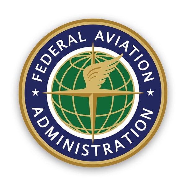 Federal Aviation Administration FAA Sticker - Decal - American Made - UV Protected airline airport aircraft airplane