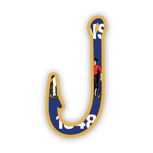 Wisconsin Fish Hook Aufkleber - Aufkleber - American Made - UV geschützt - Flagge Fischhaken Winkelangeln