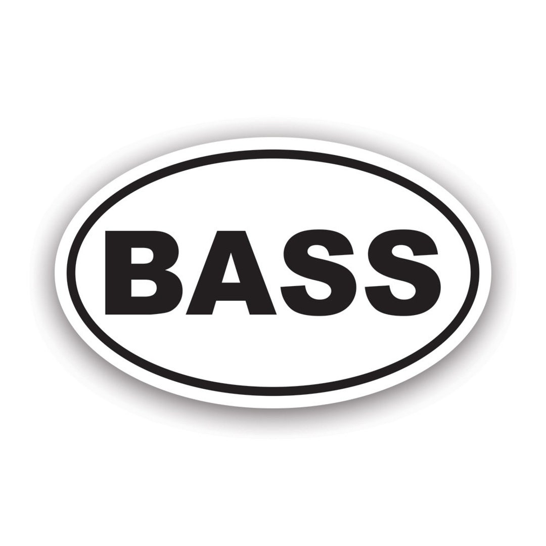 Sticker Open Bas Oval Bass Sticker - Decal - American Made - UV Protected - Fish Fishing ...