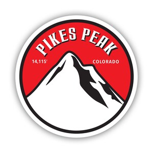 Pikes Peak Sticker - Decal - American Made - UV Protected 14115 ft feet pike peaks colorado co