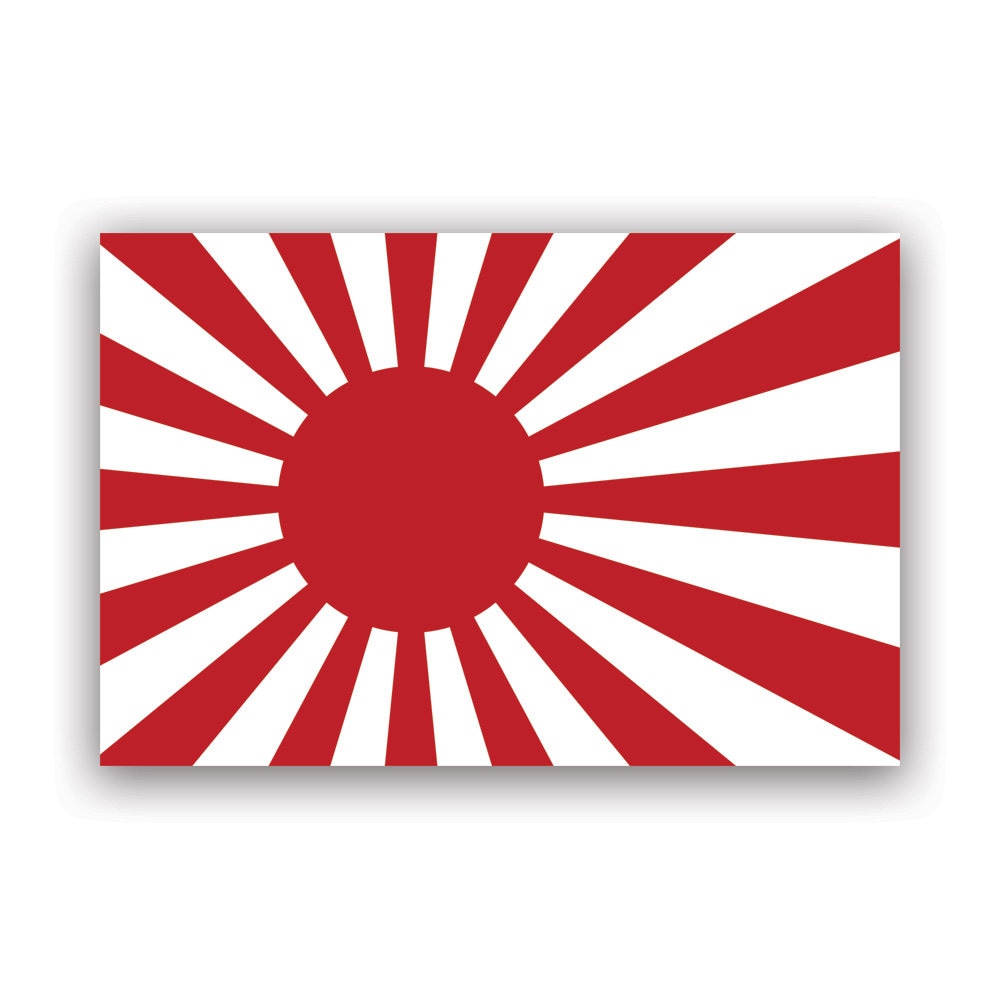 Japan Rising Sun Flag Sticker - Decal - American Made - UV