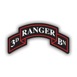 3rd Ranger BN Sticker - Decal - American Made - UV Protected - battalion sleeve insignia 75th ranger regiment army