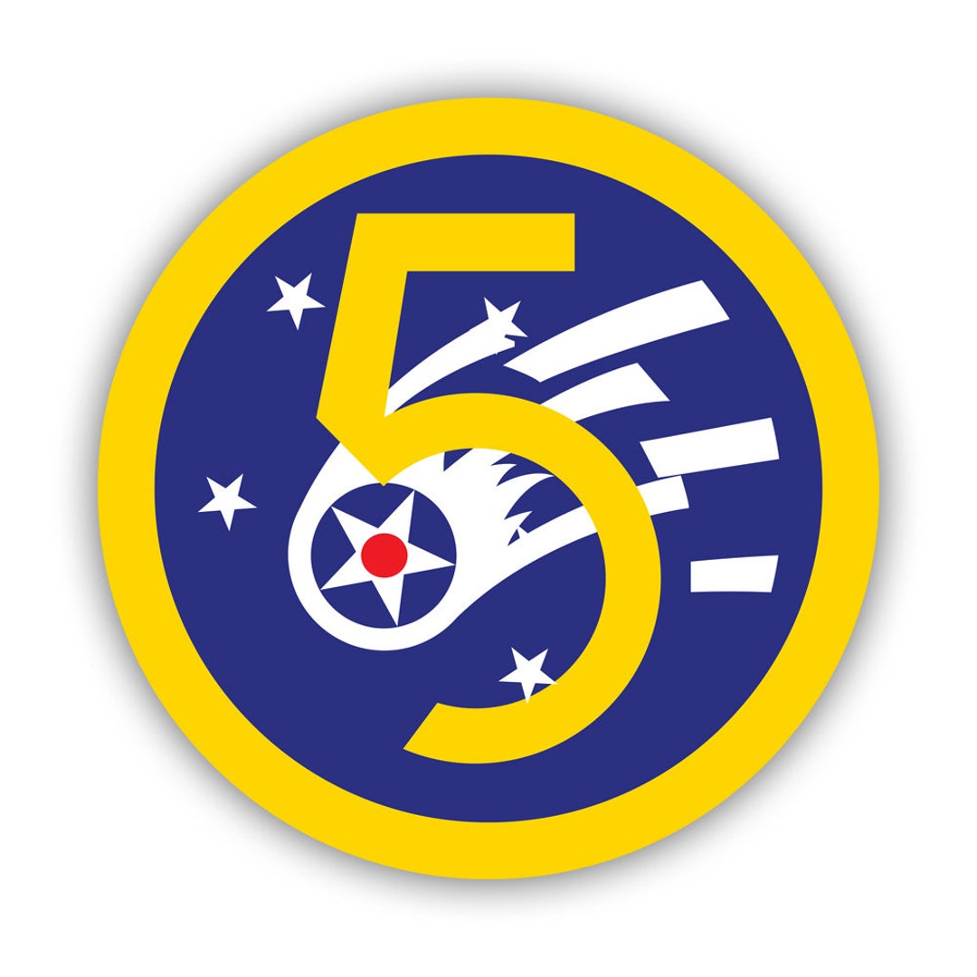 Round 5 AF Fifth Air Force Sticker - Decal - American Made - UV ...