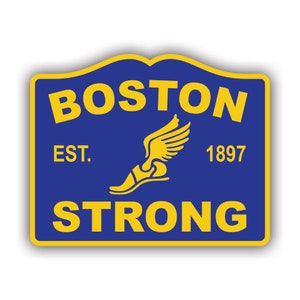 Entering Boston Strong Aufkleber - Aufkleber - American Made - UV-geschützter Marathonlauf 26.2 laufen Boston Mass est 1897