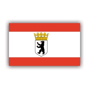 Landesflagge Berlin Flag Sticker - Decal - American Made - UV Protected - coat of arms germany