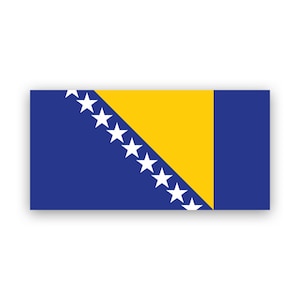 Bosnisch-herzegowinischer Flaggenaufkleber - Aufkleber - American Made - UV-geschützt - bosnia bih