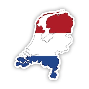 Dutch Shaped Netherlands Flag Sticker - Decal - American Made - UV Protected - country pride