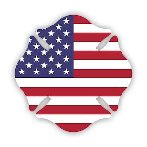 Amerikanischer Malteser Kreuzförmiger Aufkleber - Aufkleber - American Made - UV geschützt - USA Feuerwehr Ersthelfer Symbol des Schutzes