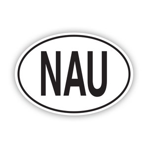 NAU Nauru Country Code Oval Sticker - Decal - American Made - UV Protected nauruan country code euro ovals