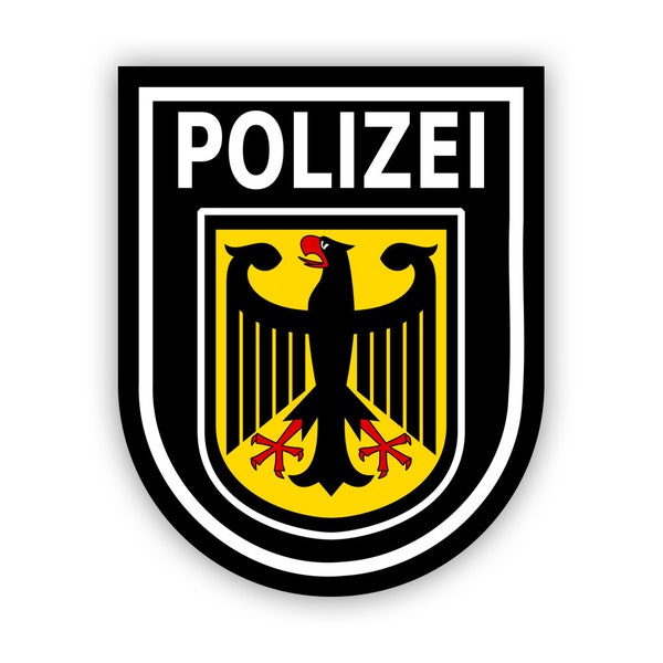 BPOL Polizei Logo Sticker - Decal - American Made - UV Protected - federal police german germany