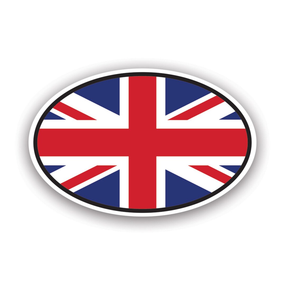 United Kingdom Oval Sticker - Decal - American Made - UV Protected ...