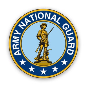 Army National Guard Seal Sticker - Sticker - Amerikaans gemaakt - UV-beschermde militaire reserve van de georganiseerde militie