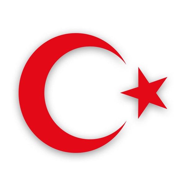 Turkish Emblem Sticker - Decal - American Made - UV Protected turkey flag tur tr coa