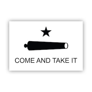 Come and Take It Flag Gonzales Sticker - Decal - American Made - UV Protected battle of thermopylae molon labe