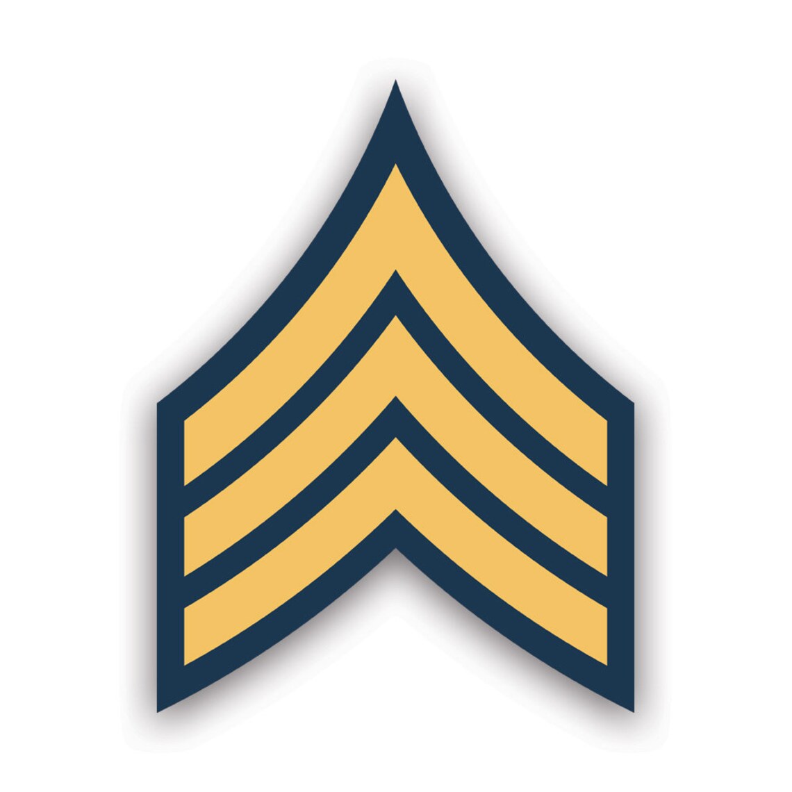 E-5 Sergeant Insignia Sticker - Decal - American Made - UV Protected ...