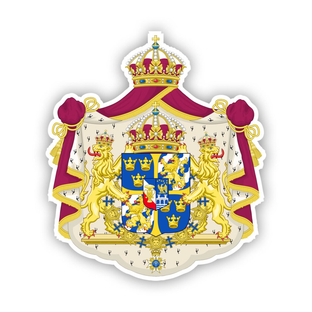 Sweden Swedish Coat Of Arms Vinyl Sticker Decal – Car Laptop Wall Graphic – WarlordOne