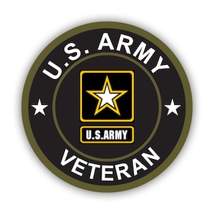 U.S. Army Veteran Sticker - Decal - American Made - UV Protected usa us military vet served retired hero heroes