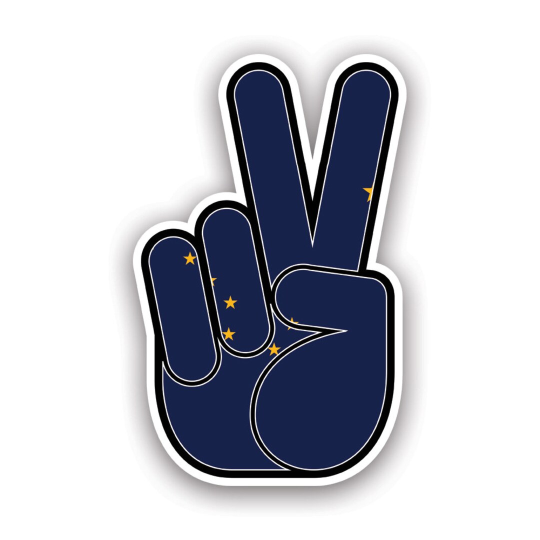 Alaska State Shaped Peace Sign Sticker - Decal - American Made - UV ...