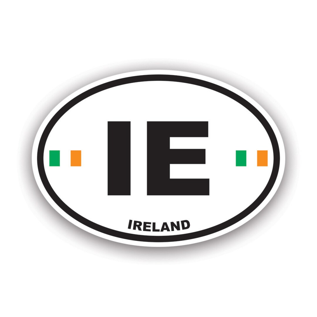 Eire Sticker Ireland Oval Sticker - Decal - American Made - UV Protected Irish Flag ...