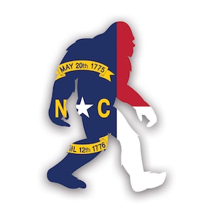 Bigfoot Life Size North Carolina Bigfoot Hunting Permit Sticker - Foto 6
