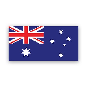 Australian Flag Sticker - Decal - American Made - UV Protected - aussie australia blue ensign union jack southern cross
