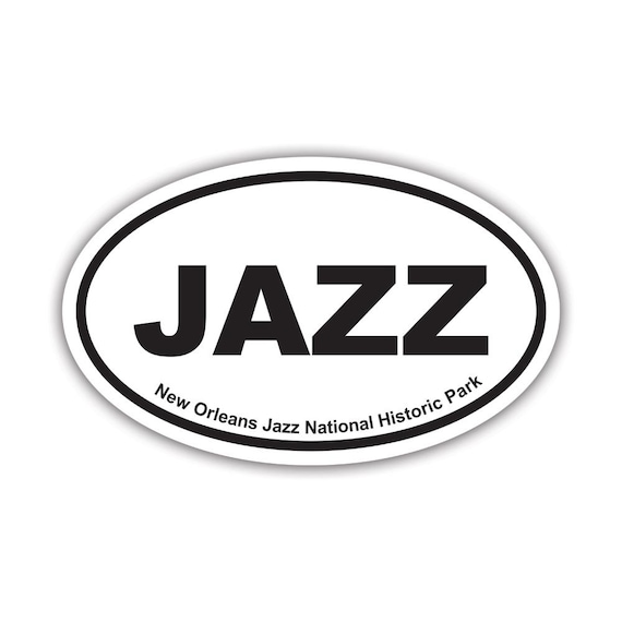 New Orleans Jazz National Historic Park JAZZ Oval Sticker - Decal
