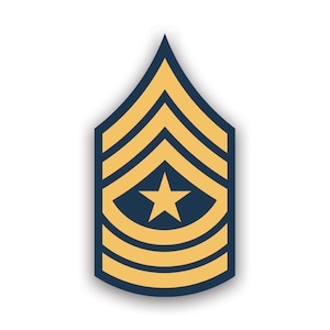 E-9 Sergeant Major Insignia Sticker - Decal - American Made - UV Protected - united states army e9 rank