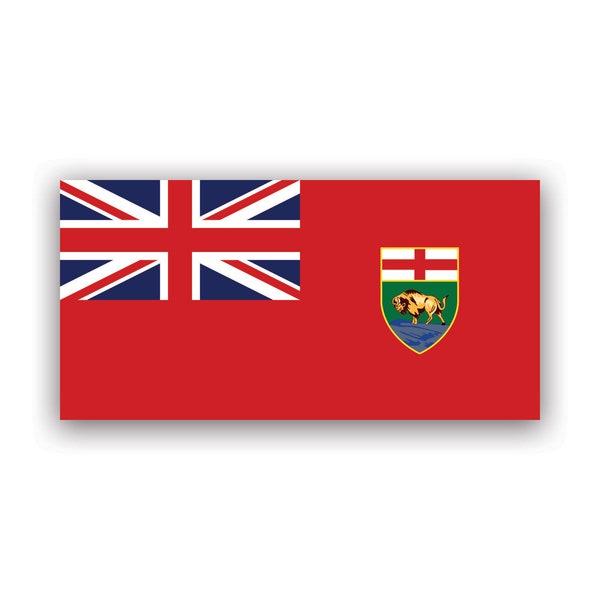 Manitoba Flag Sticker - Decal - American Made - UV Protected canada mb province