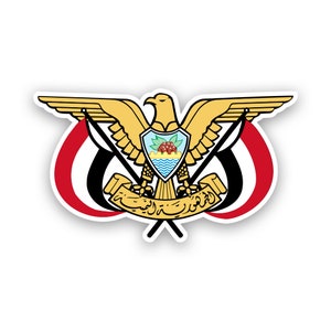 Jemenische Emblem Sticker - Aufkleber - Amerikanisch - UV Geschützt jemen flagge yem ye coa