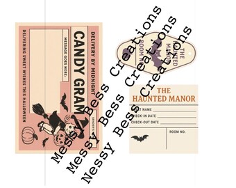 Halloween Junk Journal Ephemera- printable