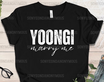 Yoongi Marry Me Shirt: Suga Bias BTS Army Fan Tee