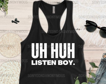 Uh Huh Listen Boy Tank Top | Yoongi Tank | Yoongi Shirt | Yoongi Merch | Suga Tank | Suga Shirt | Suga Merch | BTS Tank | BTS Shirt