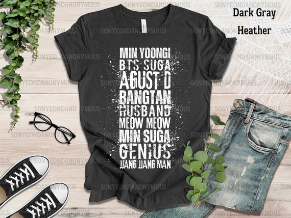 Min Yoongi Suga Agust D Nicknames T-shirt: BTS Bias Fan Tee - Etsy