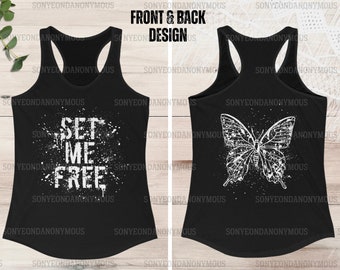 Set Me Free Tank Top: Jimin Butterfly BTS Army Fan Merch