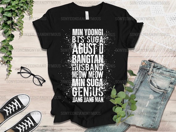 Min Yoongi Suga Agust D Nicknames T-shirt: BTS Bias Fan Tee - Etsy