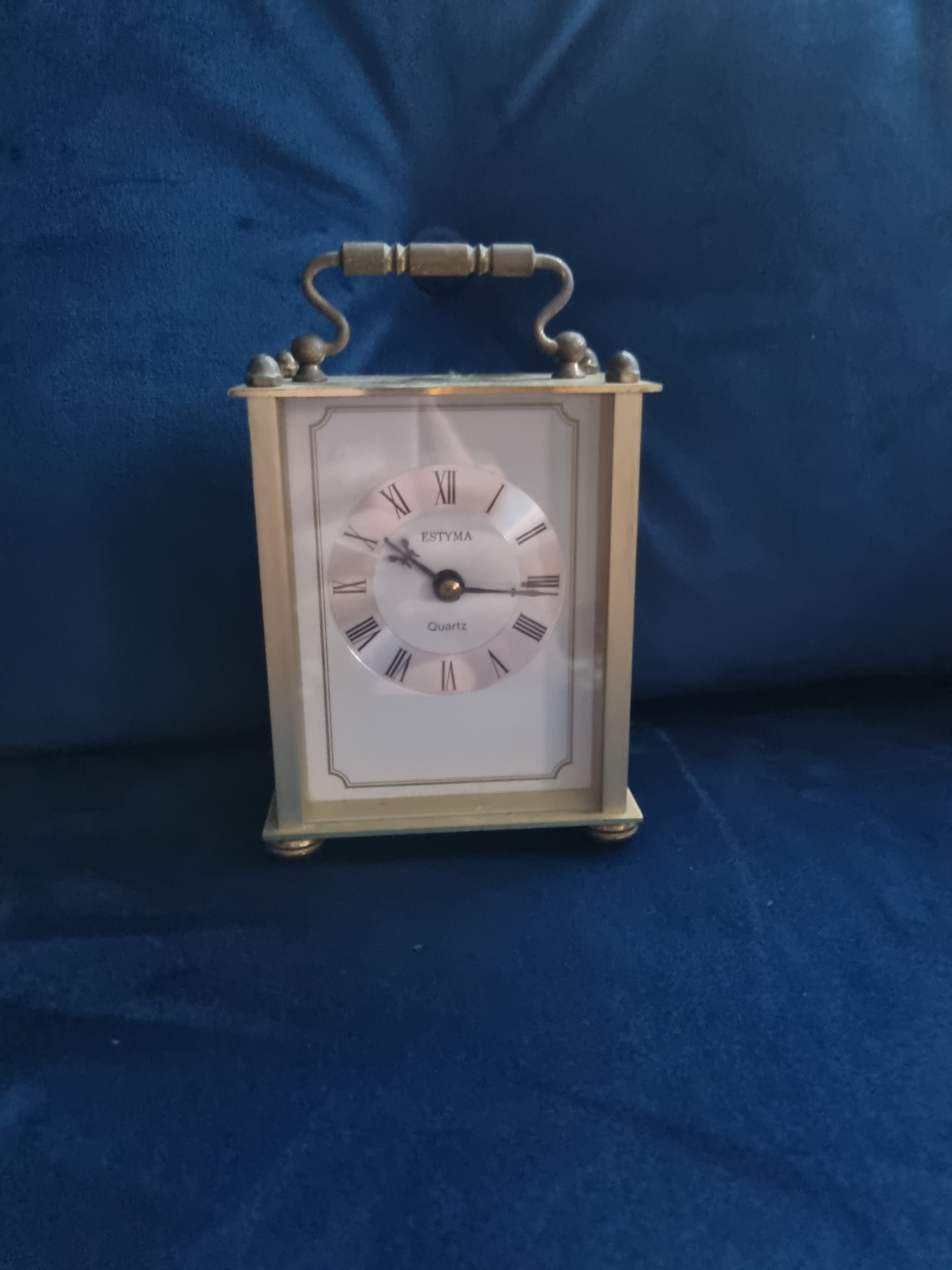 Rare Vintage Estyma Brass Mantle Carriage Clock Etsy