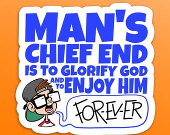 Pegatina de teología reformada de la cuestión de Westminster para siempre RefToons