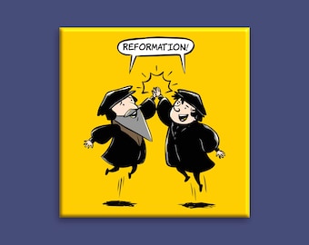 Imán cuadrado para nevera Reformation High Five 2x2