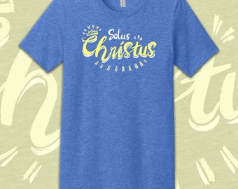 Solus Christus Cristo Solo Camiseta Cristiana Reformada RefToons