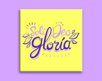 Juego de 5 imanes cuadrados de nevera de 2x2 de Las Cinco Solas