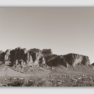 Mountain Scene, Desert Mountain Scene, Desert Wall Art, Superstition Mountain