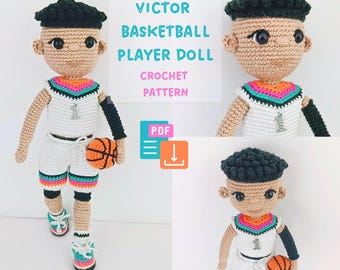 Victor Basketball Player Doll Amigurumi Crochet Pattern – PDF Download